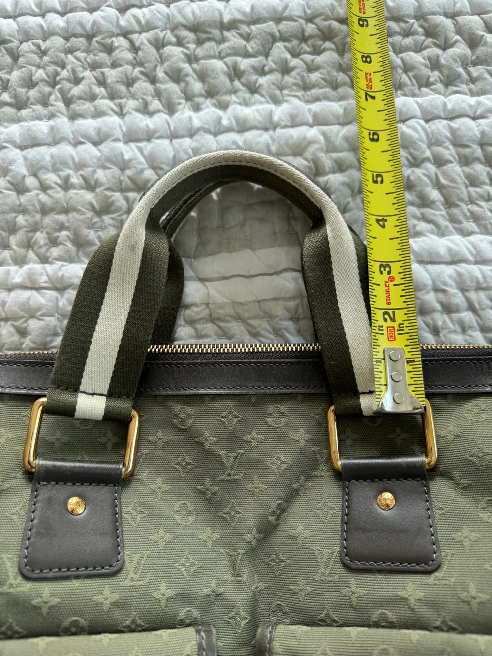 Louis Vuitton Olive Green Monogram Canvas Mini Lin Mary Kate Briefcase